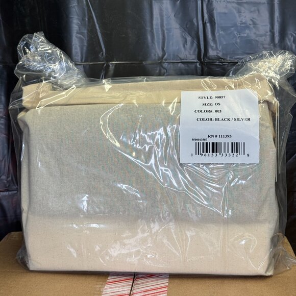 Tory Burch Kira Chevron Large Shoulder Bag – Black/Silver - Picture 7 of 10